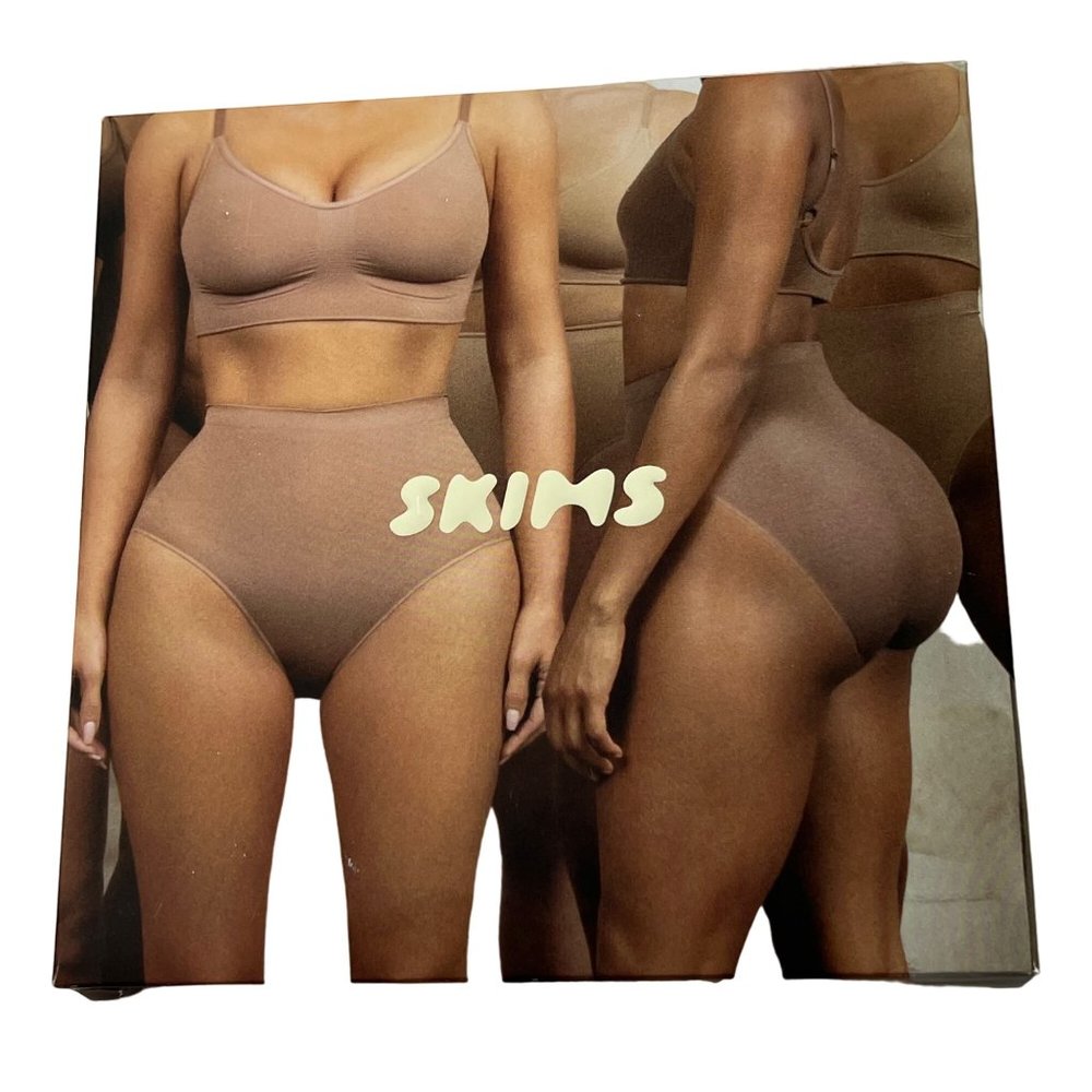 SKIMS Sculpting High Waist Thong Shapewear Cocoa Womens XXS/XS